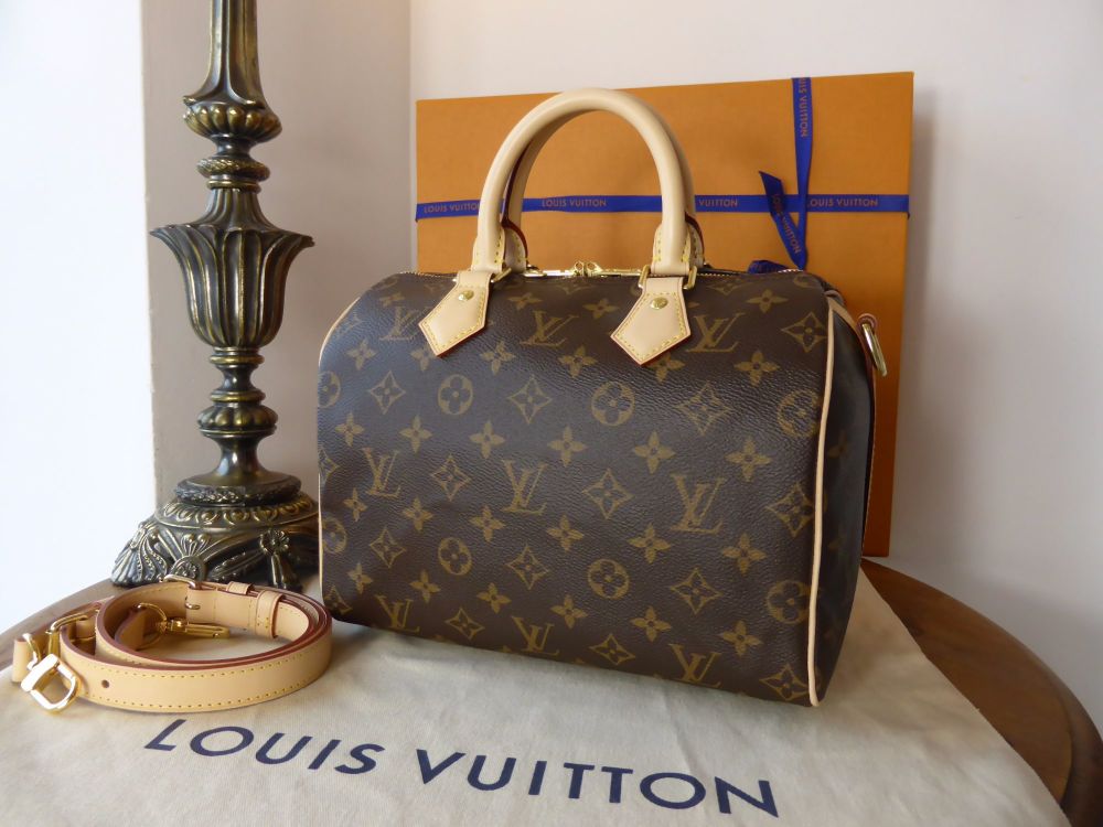 Louis Vuitton Speedy Bandouliere 25 Beige for Women
