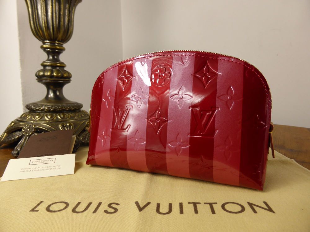 Louis Vuitton Limited Edition Cosmetic Pouch in Monogram Vernis Rayures Val