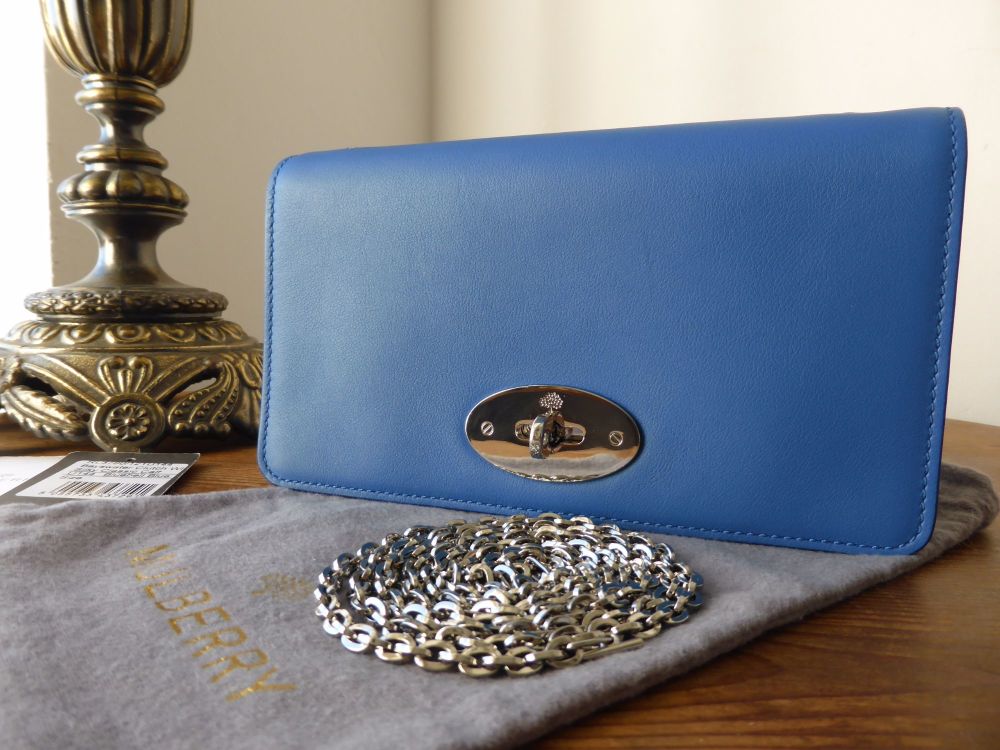 Mulberry Bayswater Clutch Wallet in Bluebell Blue Silky Classic Calf - SOLD