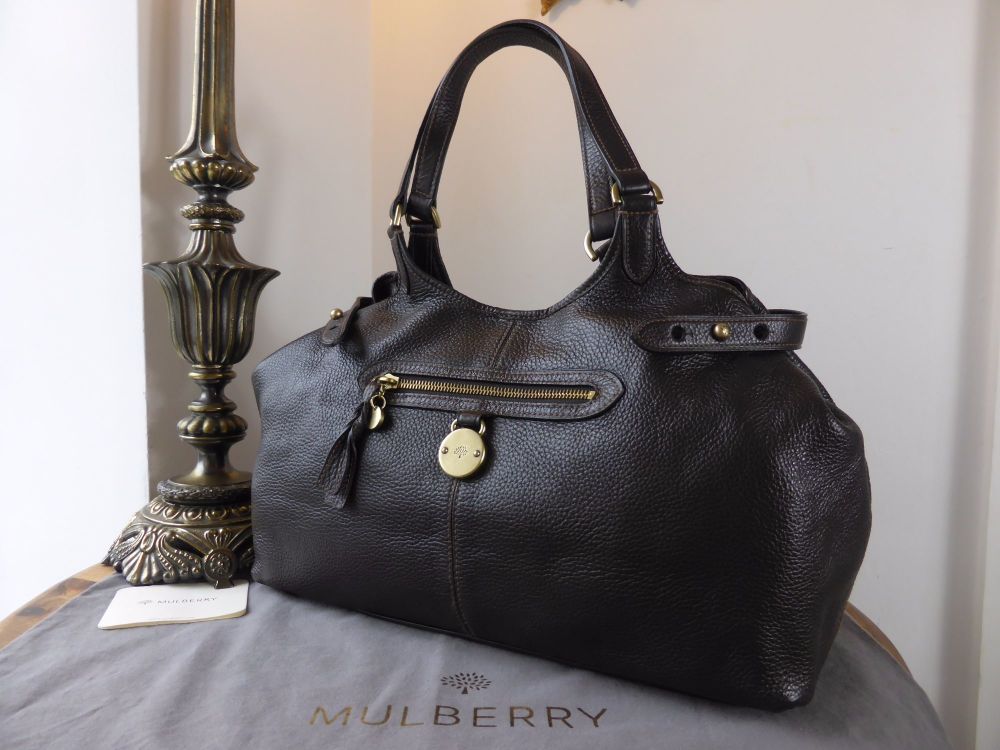 Mulberry Somerset Tote in Chocolate Pebbled Leather - SOLD