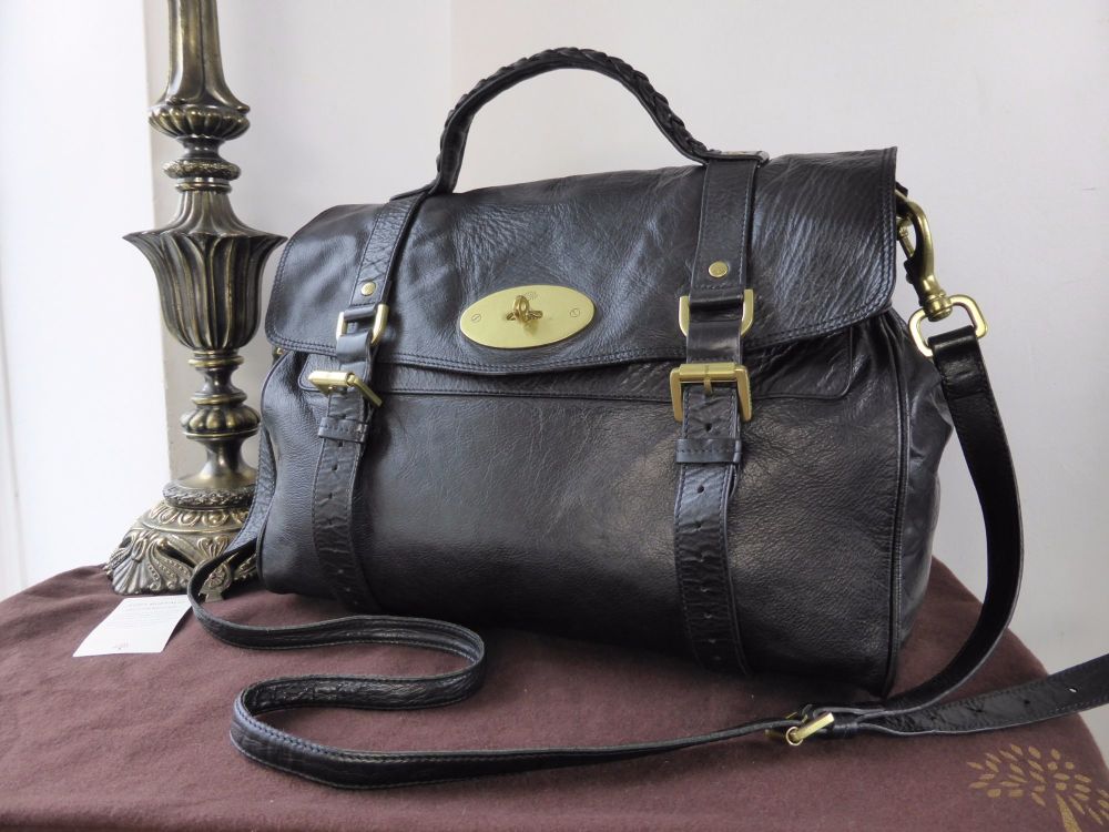 Mulberry Oversized Alexa in Black Soft Buffalo Leather - SOLD
