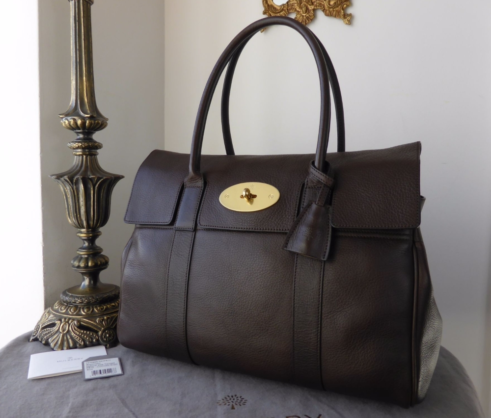 Mulberry Classic Bayswater in Chocolate Natural Leather with Brass Hardware - SOLD