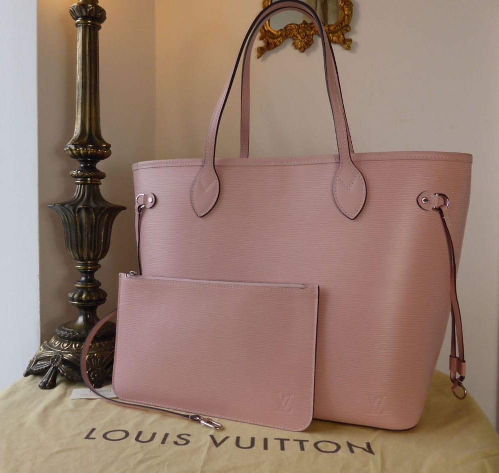 Louis Vuitton Neverfull MM Rose Ballerine Epi Leather