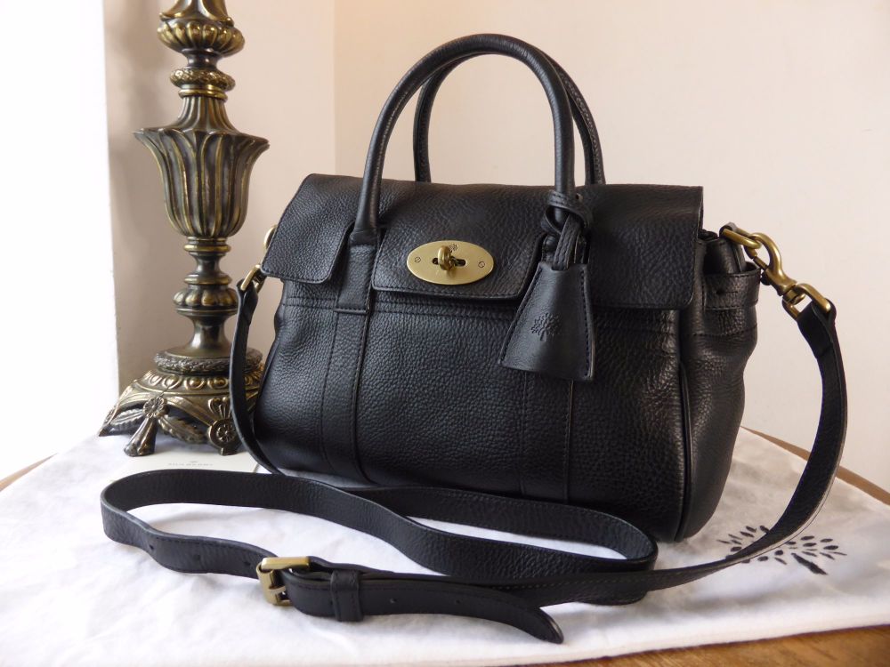 Mulberry Classic Small Bayswater Satchel in Black Natural Leather - SOLD
