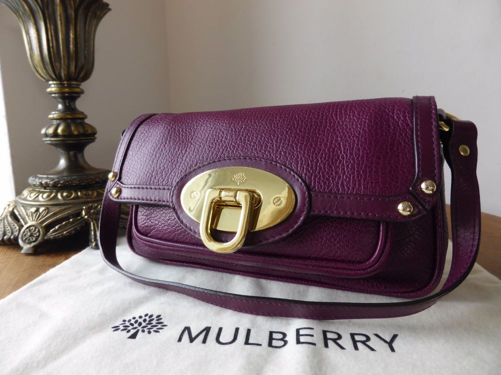 Mulberry Abingdon Small Shoulder Bag in Damson Chester Goatskin 