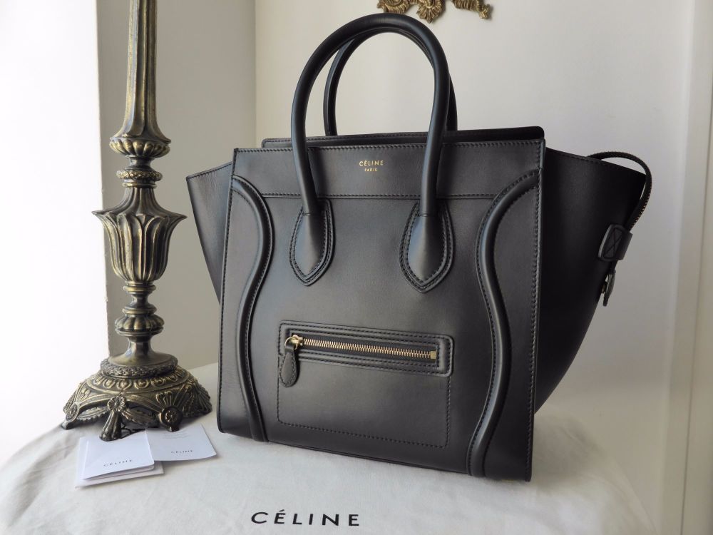 Celine Mini Luggage Tote in Smooth Black Calfskin - SOLD