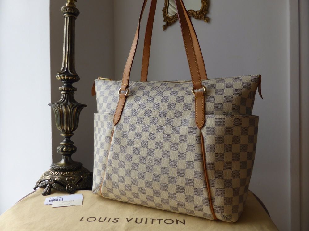 Louis Vuitton Totally MM Damier Azur Canvas Tote on SALE