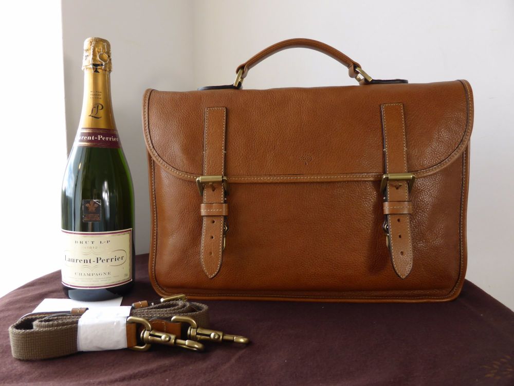 Mulberry Elkington Briefcase in Oak Natural Leather - SOLD