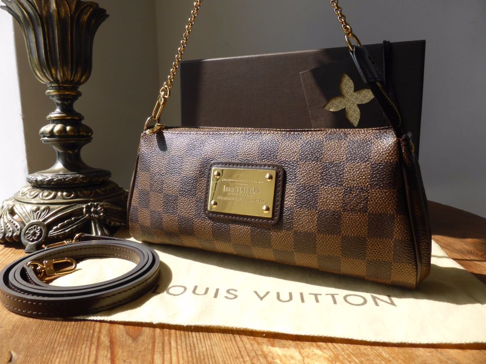 Louis Vuitton, Bags, Sold Louis Vuitton Eva Clutch Damier Ebene