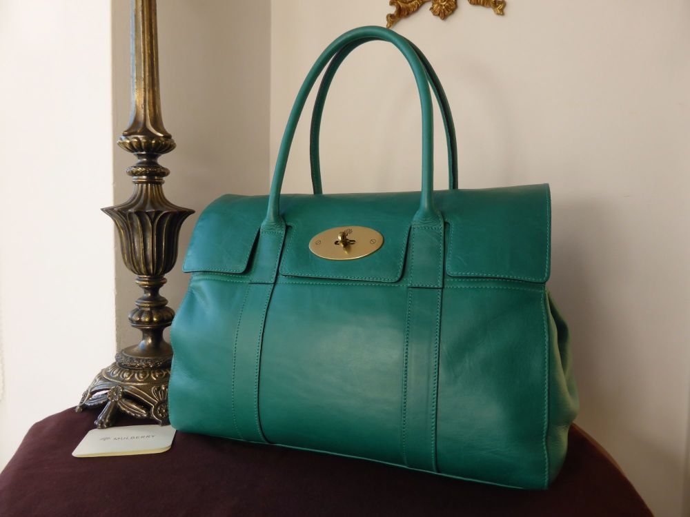 Mulberry Classic Bayswater Special in Emerald Lightweight Antiqued Leather - SOLD