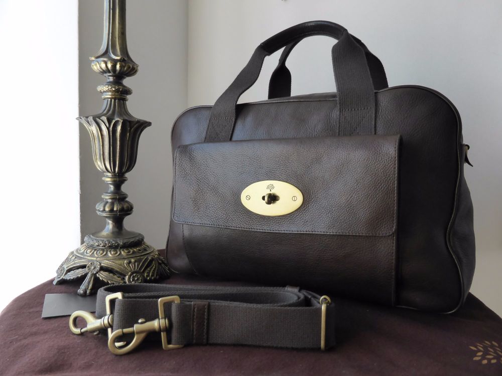 Mulberry Antony Travel Holdall in Chocolate Natural Leather - SOLD