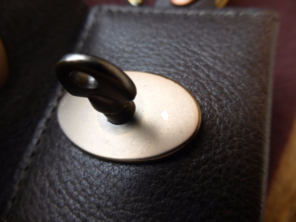 Mulberry Mini Locked Photo Frame Keyring in Chocolate Darwin Leather - SOLD