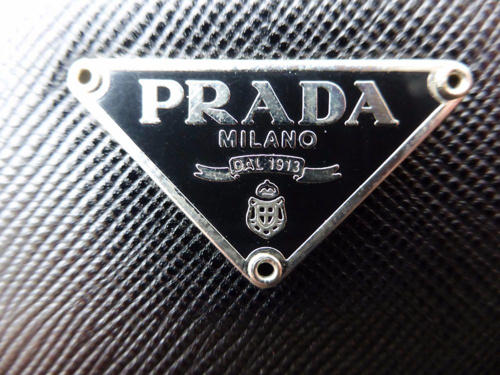 Prada Zip Around Continental Purse in Black Saffiano Leather - SOLD