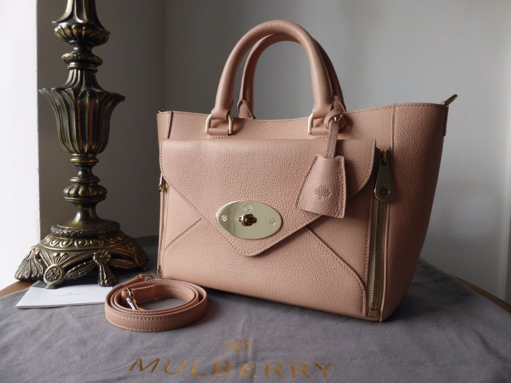 Mulberry Small Willow Tote in Ballet Pink Grainy Calf & Samorga Felt Liner - SOLD