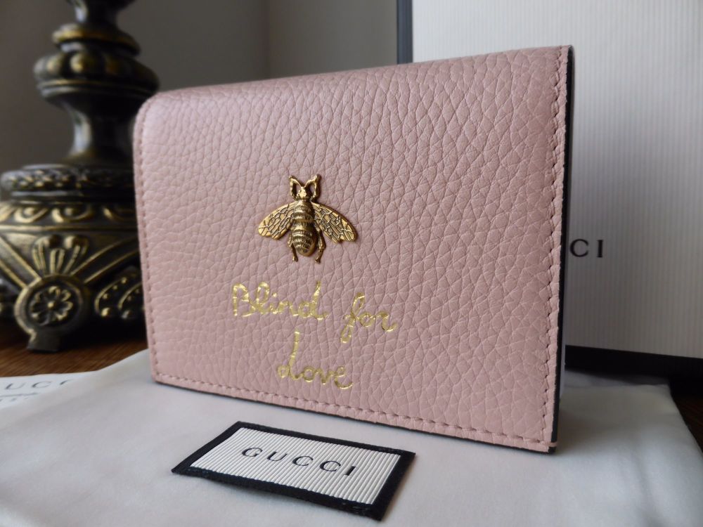 gucci blind for love wallet pink