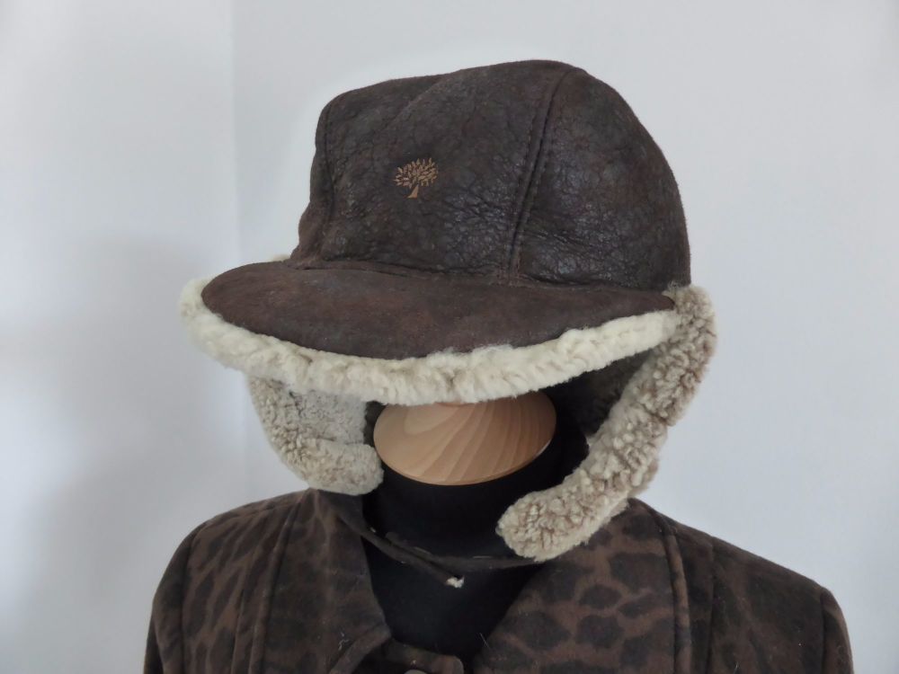Mulberry Sheepskin Shearling Trapper Hat - SOLD