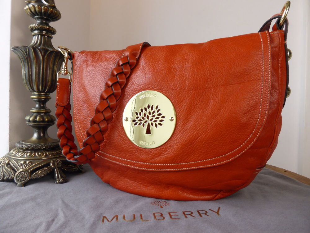 Mulberry Daria Satchel in Burnt Orange Soft Spongy Leather 