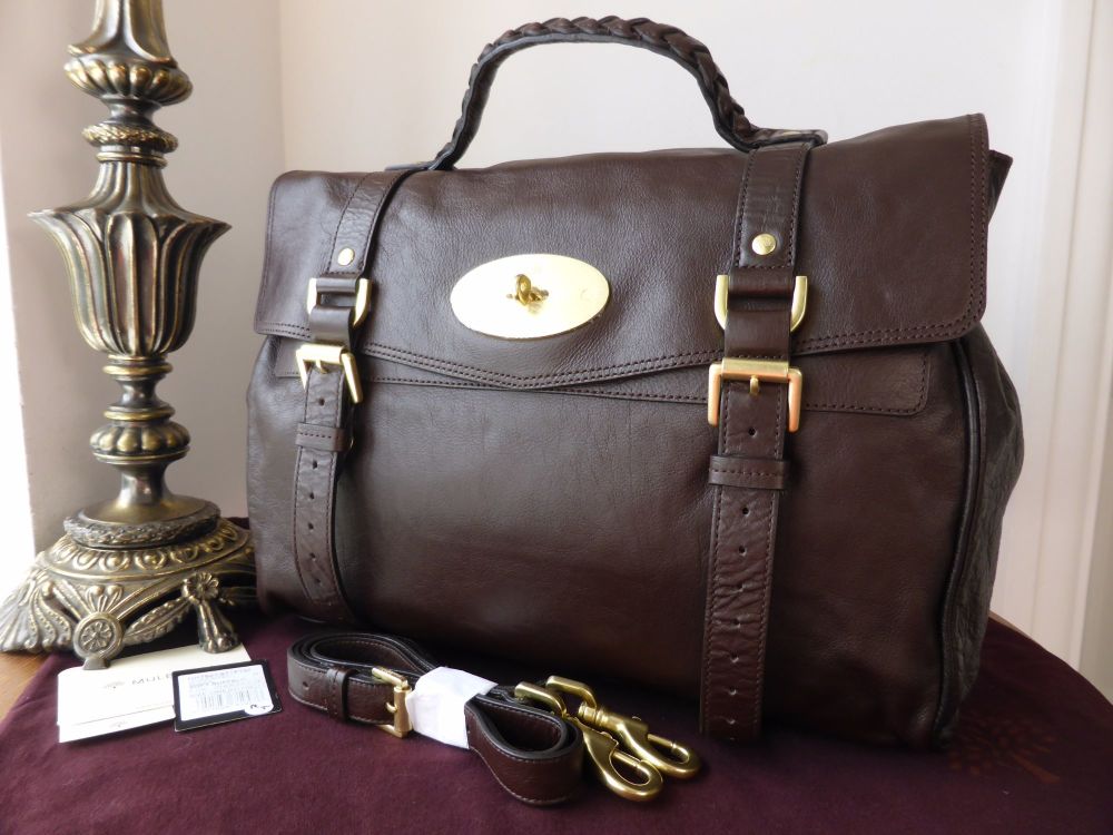 Mulberry Oversized Alexa in Chocolate Buffalo Leather - SOLD