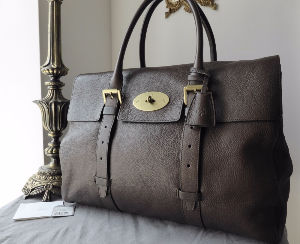 Mulberry Oversized Bayswater in Chocolate Natural Leather 