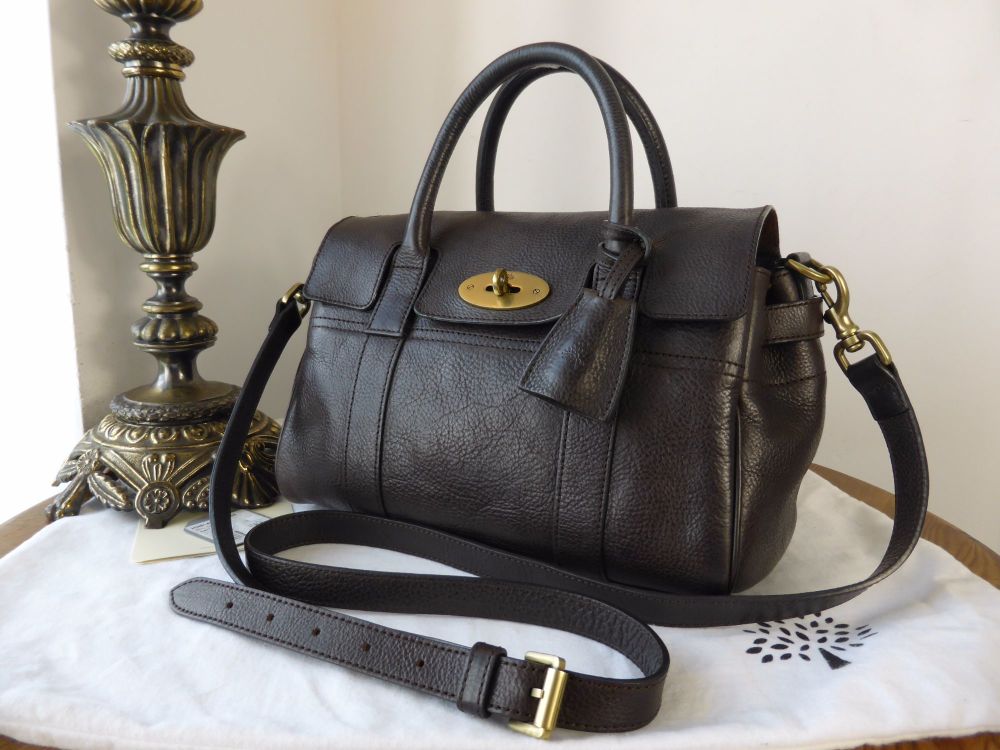 Mulberry Small Bayswater Satchel in Chocolate Natural Leather - SOLD