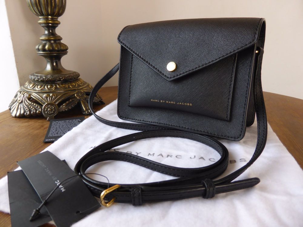 Marc by Marc Jacobs Mini Crossbody in Black Saffiano Leather - SOLD