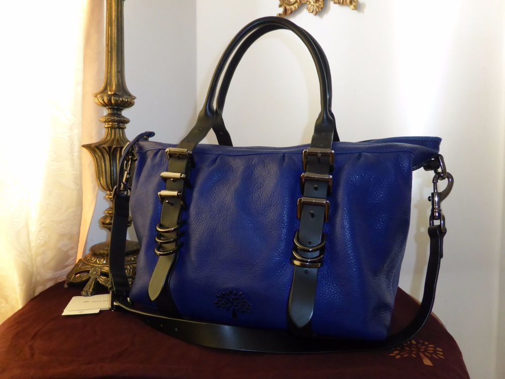 Mulberry Mila Small Clipper in Electric Blue Soft Matte Leather with Samorga Liner - SOLD