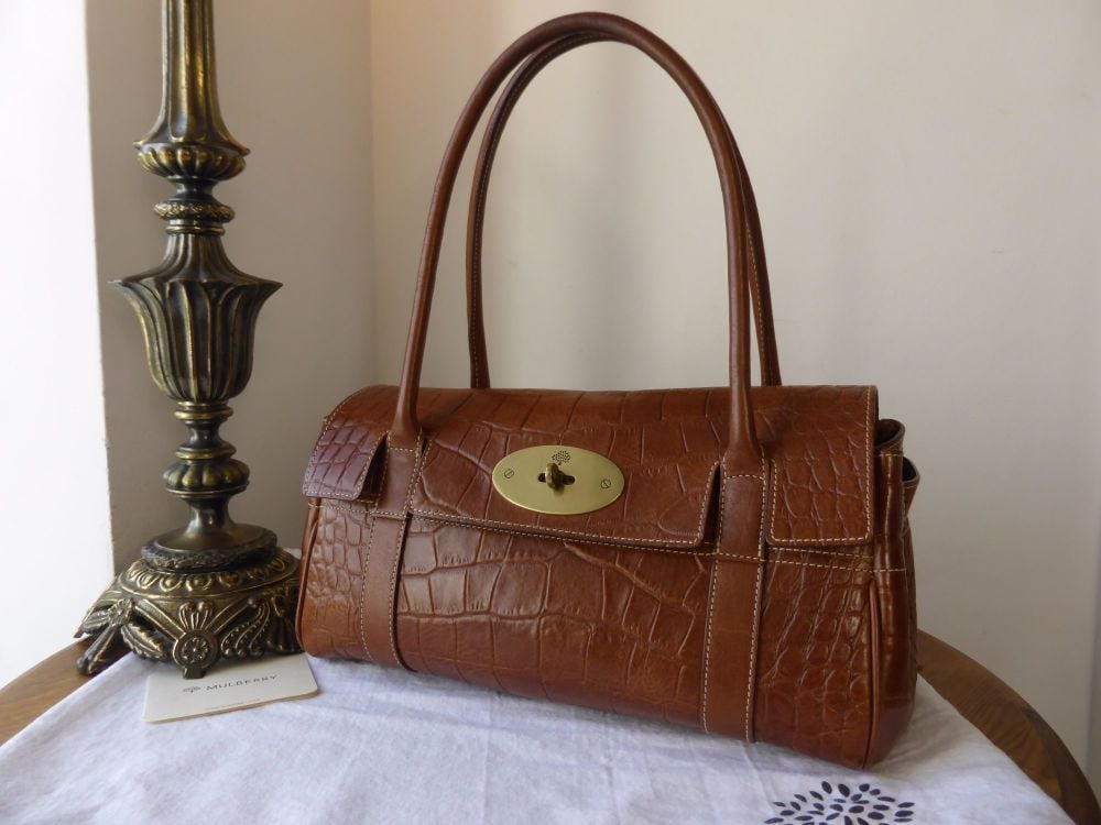 Mulberry East West Bayswater in Oak Printed Leather 