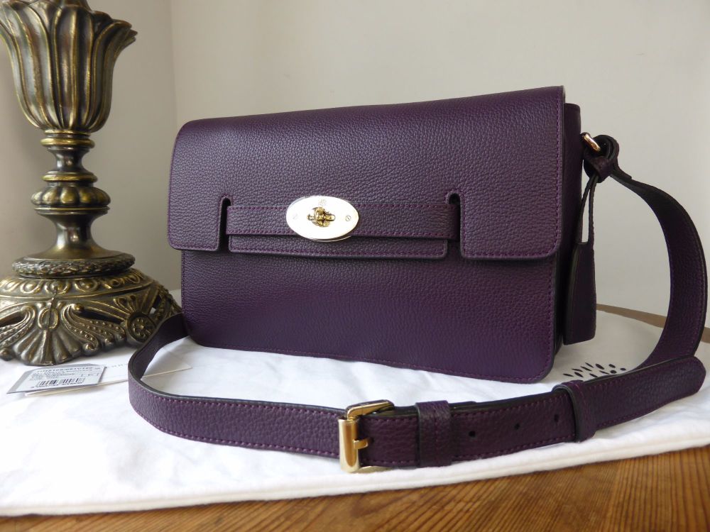 Mulberry Bayswater Shoulder in Aubergine Grainy Calf Leather - SOLD
