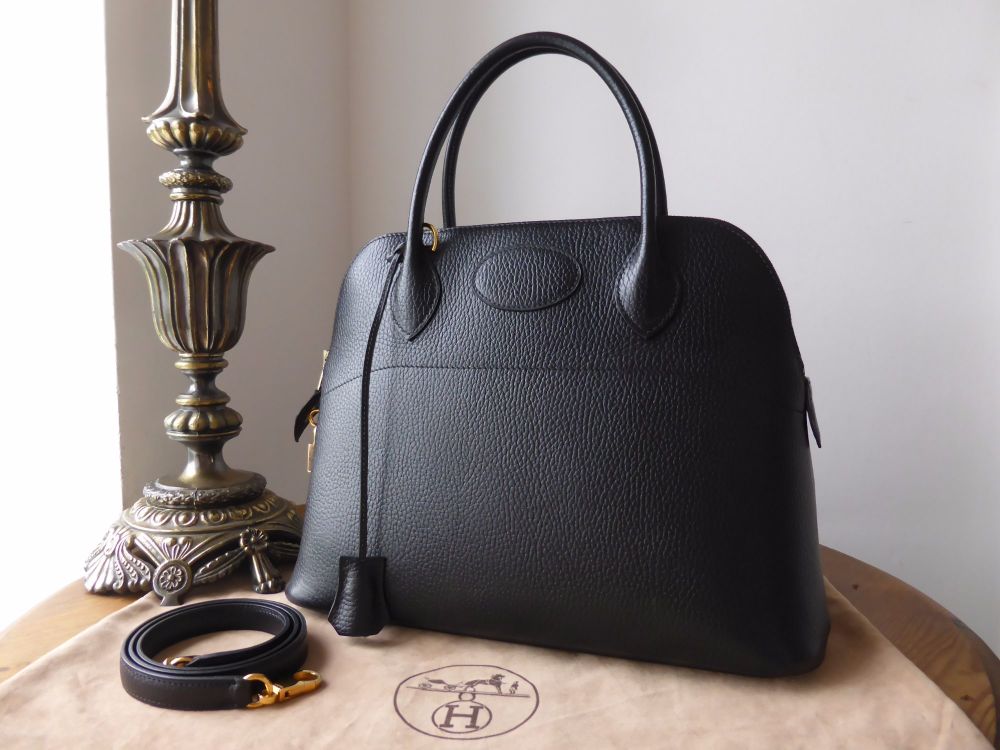 Hermés Bolide 31 Rigide in Ardennes Noir with Gold Hardware - SOLD