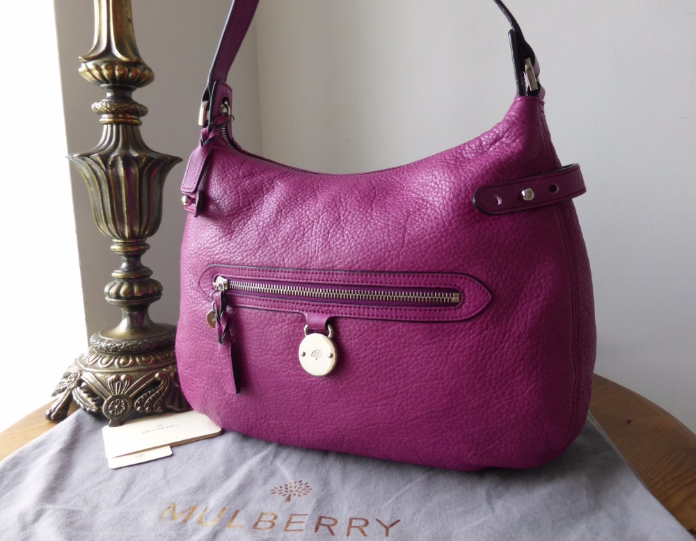 Mulberry Somerset Hobo in Fuchsia Soft Matte Leather with Silver Hardware - SOLD