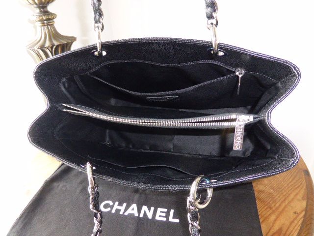 Chanel Grand Shopping Tote in Black Caviar with Silver Hardware - SOLD