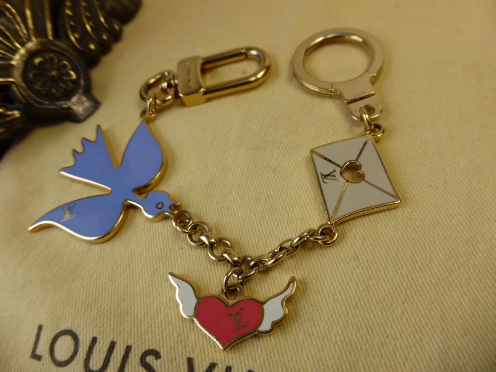 Louis Vuitton Love Birds Bag Charm Key Chain and Key Holder