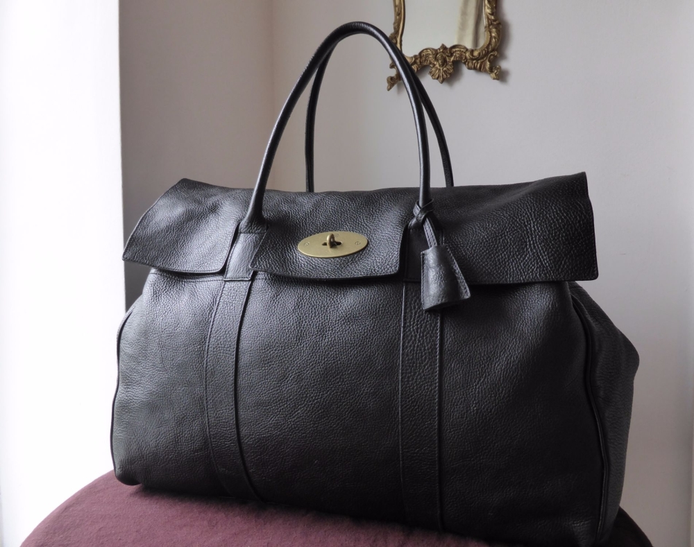 Mulberry Piccadilly Large Travel Bag In Black Natural Leather - SOLD