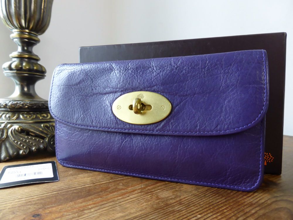 Mulberry Classic Long Locked Purse in Grape Soft Buffalo Leather - SOLD