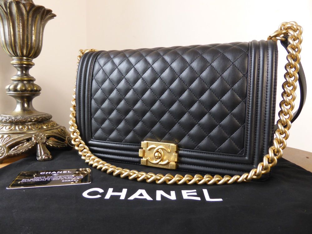 Chanel Boy Bag New Medium in Quilted Black Calfskin - SOLD