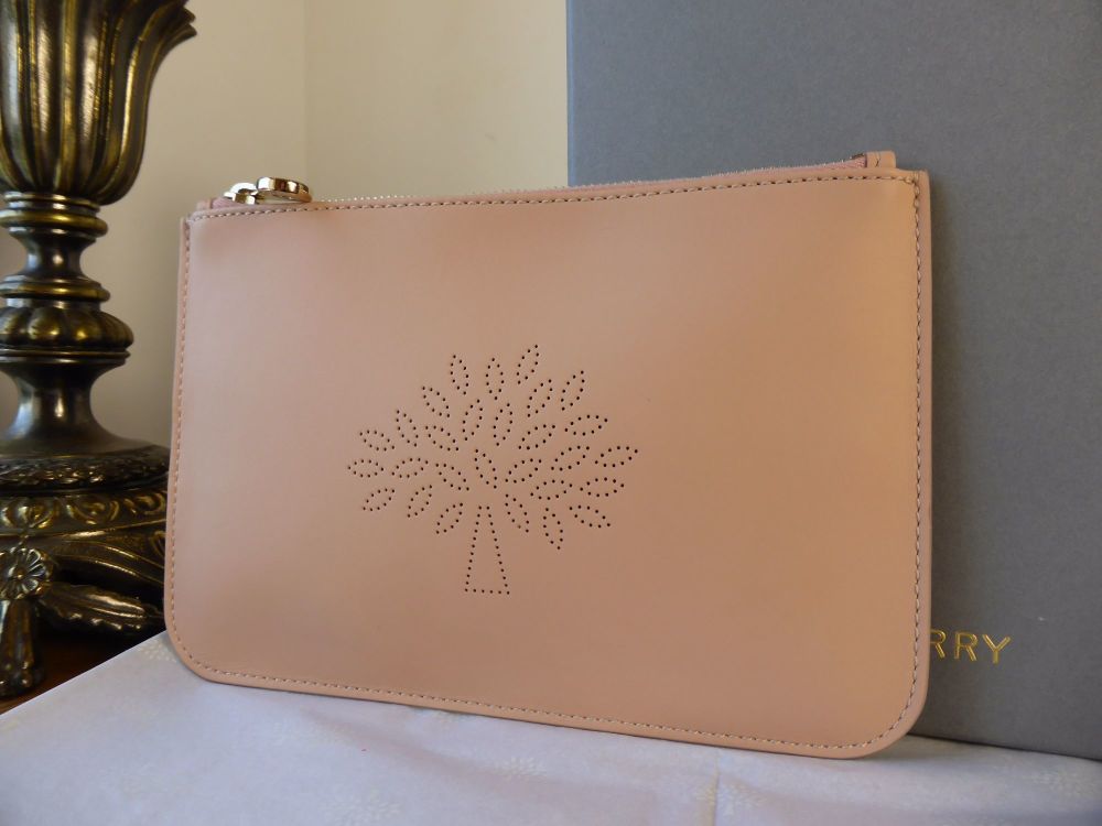 Mulberry Blossom Zip Pouch in Rose Petal Calf Nappa - SOLD