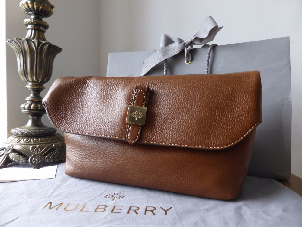 Mulberry Tessie Clutch in Oak Small Soft Grain Leather - SOLD