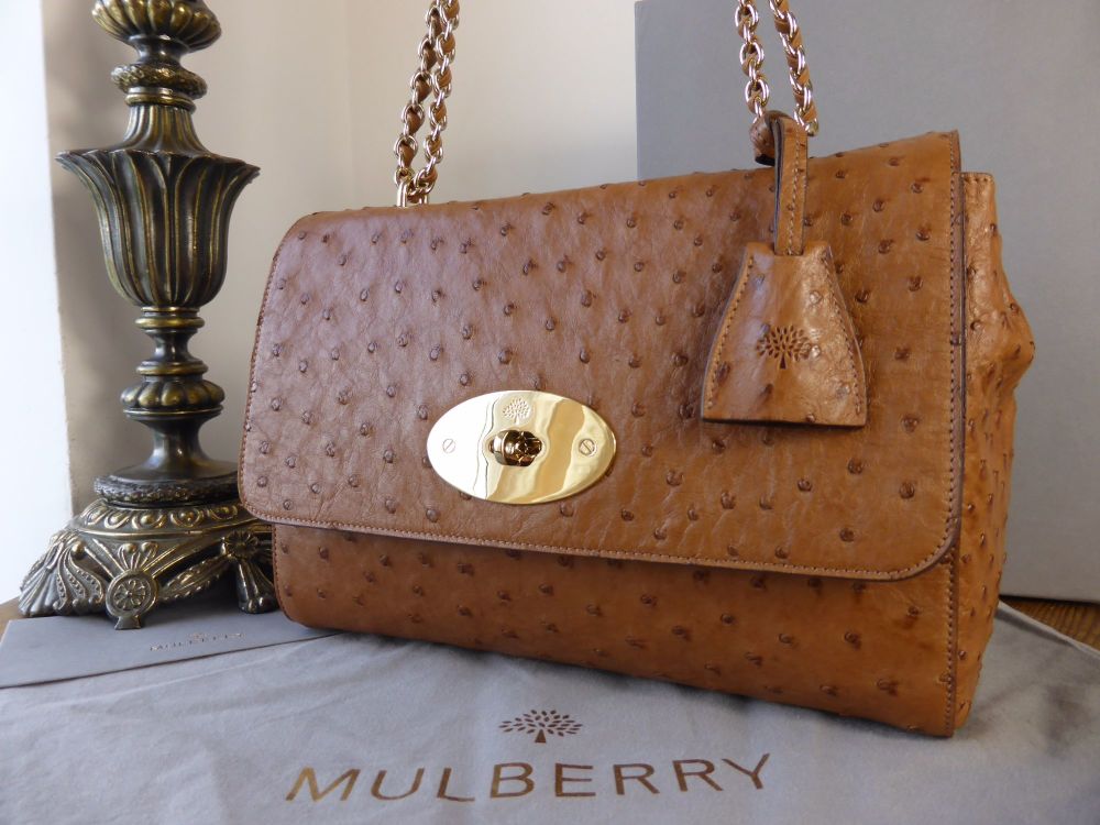 Mulberry Medium Lily in Oak Ostrich Leather - SOLD