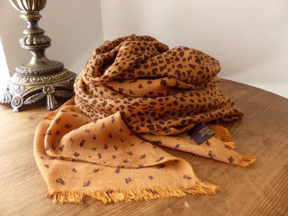 Mulberry Large Wrap in Fudge Degrade Leopard Print 
