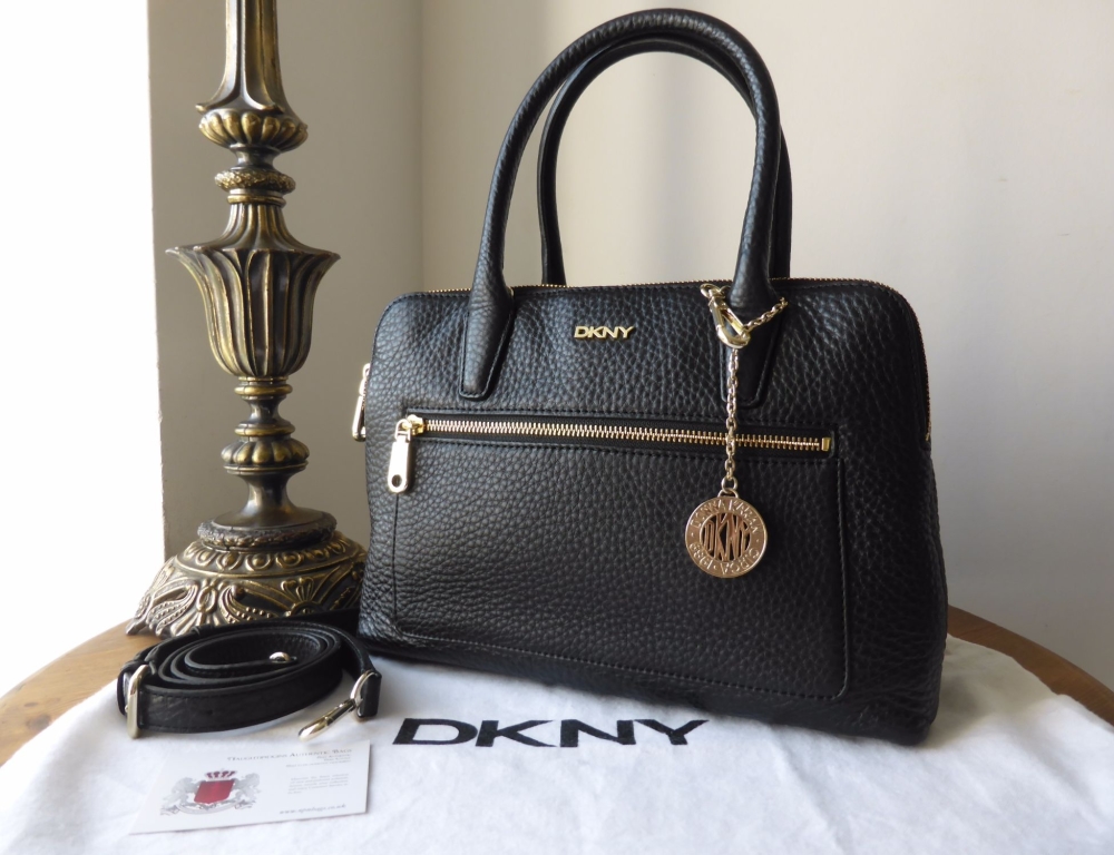DKNY Tribeca in Black Soft Tumbled Leather - SOLD