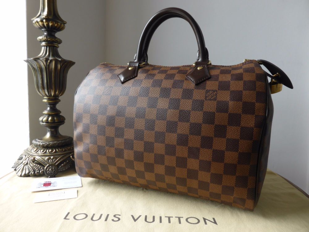 Louis Vuitton Speedy 30 Damier Ebene AA0196 (Hotstamped DM)