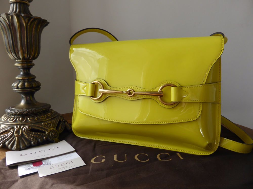 Gucci Bright Bit Shoulder Bag in Marigold Patent - SOLD