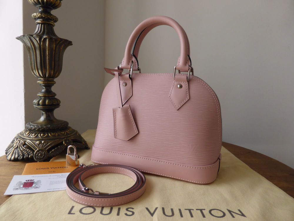 Louis Vuitton Alma BB Epi Leather Rose Ballerine