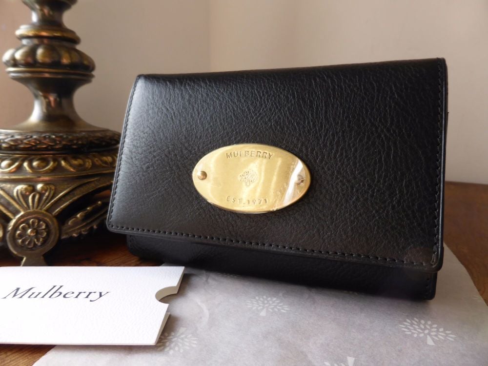 Mulberry French Purse in Black Natural Leather - SOLD