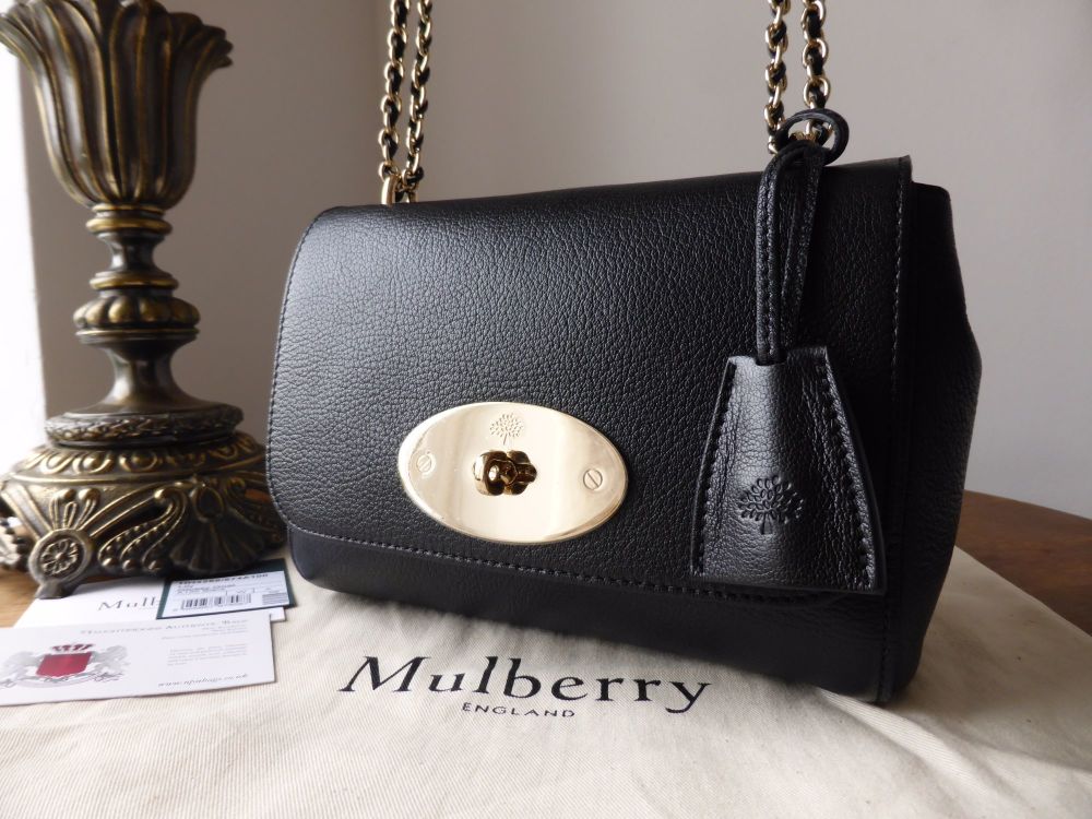 Mulberry Lily Regular in Black Glossy Goat with Gold Hardware - SOLD