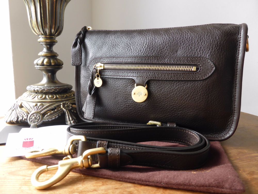 Mulberry Small Somerset Satchel in Chocolate Pebbled Leather - SOLD