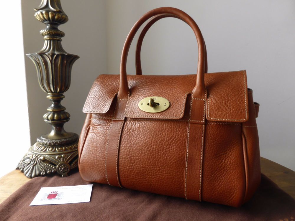 Mulberry Vintage Ledbury in Oak Natural Leather with Brass Hardware