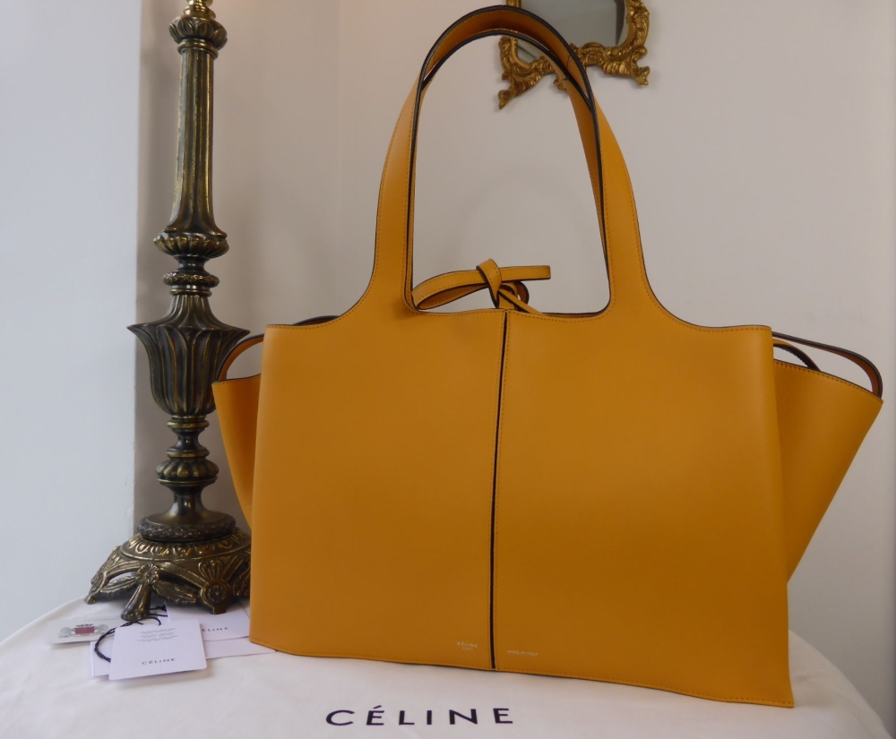 Céline Medium Trifold in Daffodil Supple Natural Calfskin - SOLD
