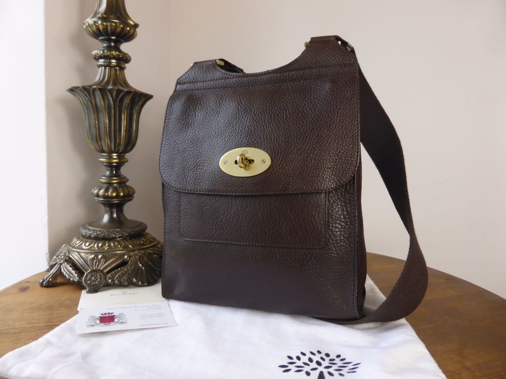 Mulberry Smaller Sized Antony in Chocolate Natural Leather (Substandard) - SOLD