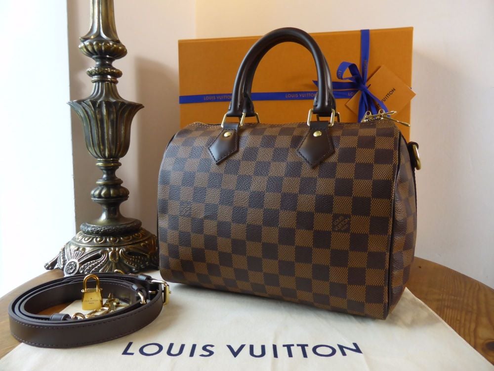 Louis Vuitton Speedy Bandouliere 25 in Damier Ebene 